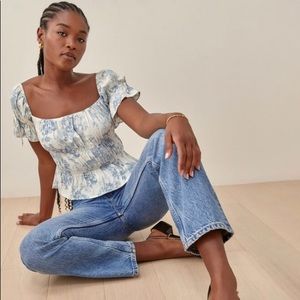 NWT Reformation Solis Top in Teacup